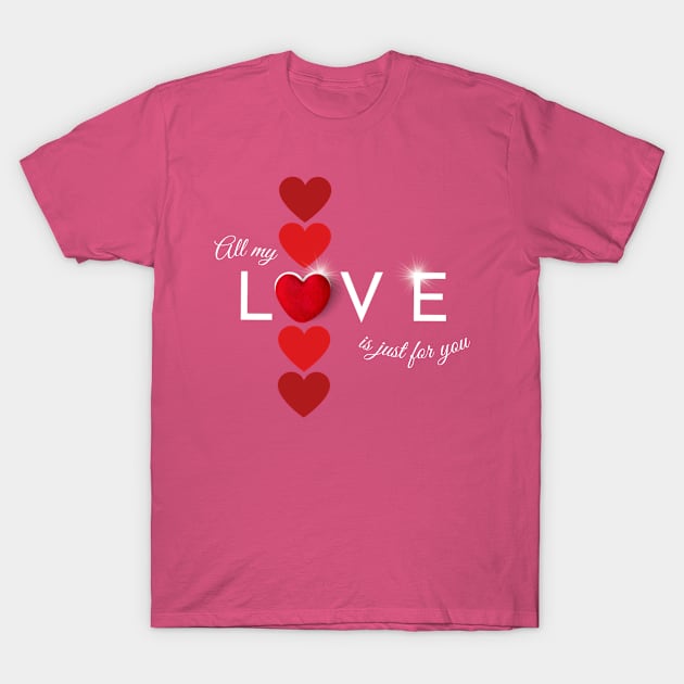 Love, Happy valentines day T-Shirt by Salasala